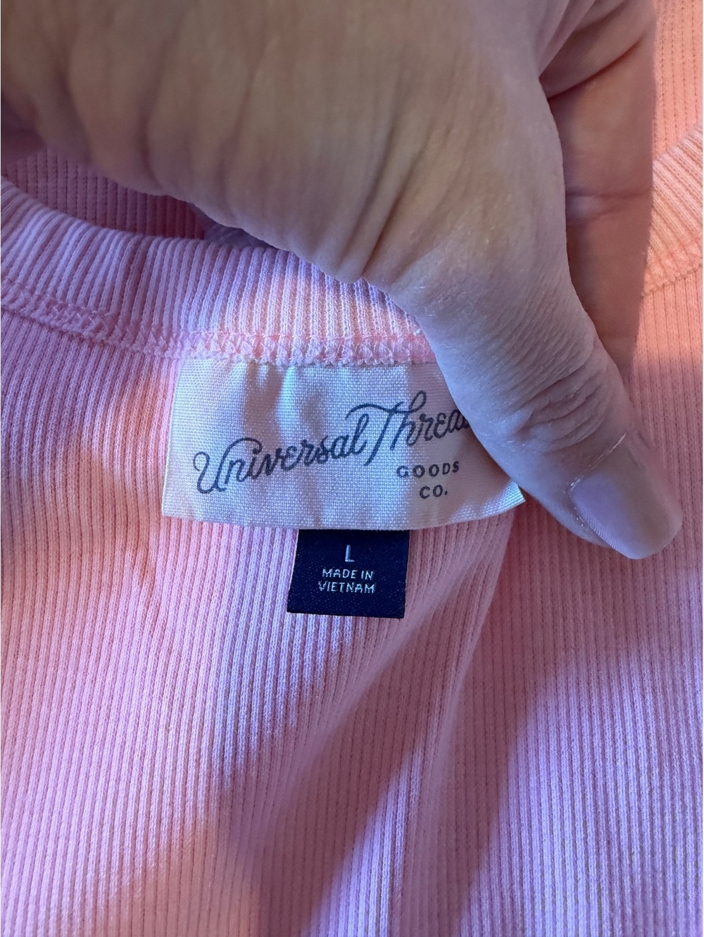 Universal Thread Pink Ribbed Tank Dress Size Large - Picture 4 of 5